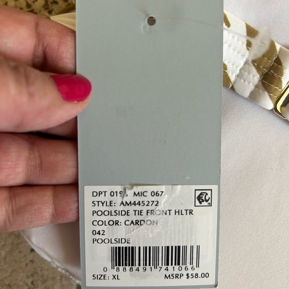 ANTONIO Melani Poolside Tie Front Bralette Swim Top size XL NWT - Picture 8 of 8